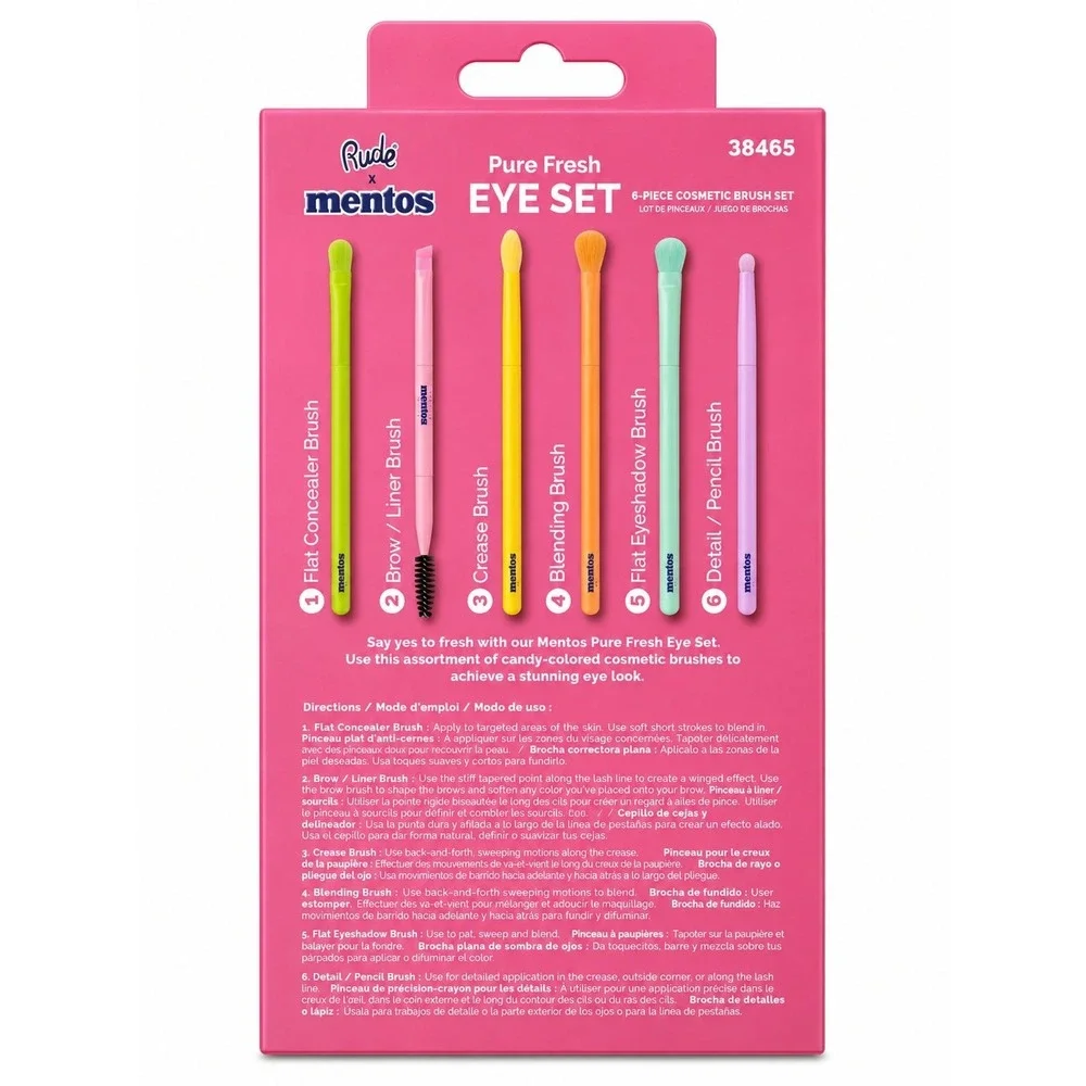 Rude x Mentos- 6pcs. Eye Brush Set